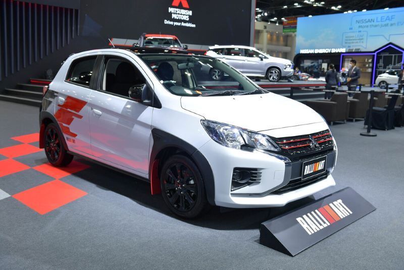 Mitsubishi Mirage · 2022 · Белый Ralliart, заводской внешний вид